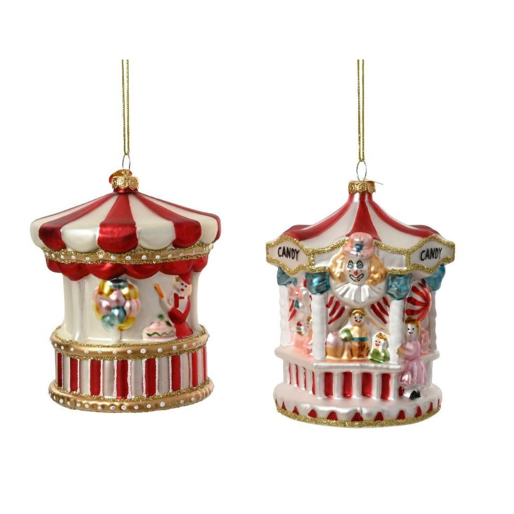 PENDENTE VETRO H.12CM. GIOSTRA 2 ASSORTITI